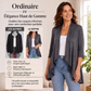 Cardigan femme à manches 3/4 et devant ouvert
