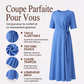 Robe midi élégante pour femme avec lien de taille réglable