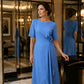 Robe midi élégante pour femme avec lien de taille réglable