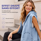 💙 LE DENIM AUTREMENT | Gilet Oversize en Jean à Capuche -50 %