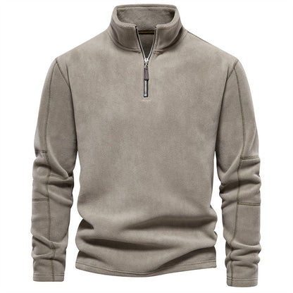 Pulls élégants à demi-fermeture éclair et manches longues pour hommes