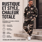 Ensemble sweat à capuche chaud et pantalon camouflage pour homme