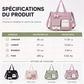 Sac fourre-tout en toile à grande capacité avec plusieurs poches