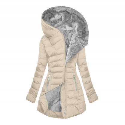 Manteau à capuche isolé pour femme, hiver