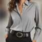 🌸 OFFRE LIMITÉE –50% ! ✨ Chemise polyvalente pour femme en satin soyeux à manches longues