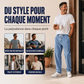 Jean droit ample pour homme
