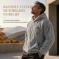 Sweat à capuche doublé polaire pour homme, motif jacquard, manches longues, style pull, pour tenues décontractées et activités en extérieur en hiver
