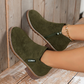 Bottines à talon bas pour femme avec fermeture éclair latérale