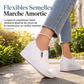 Chaussures à enfiler en cuir souple pour femmes, à semelle plate antidérapante avec rehausse invisible