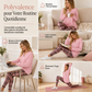 Ensemble haut en maille et legging à carreaux pour femme