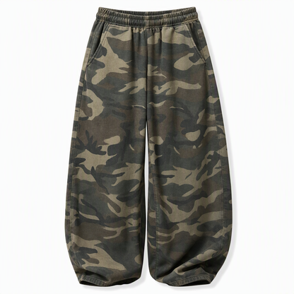Pantalons de survêtement larges vintage délavés pour femme