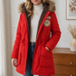 Parka à capuche doublée chaude pour femme