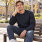 Sweat-shirt col ras du cou doublé polaire pour homme