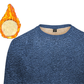 Sweat-shirt col ras du cou doublé polaire pour homme