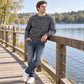 Sweat-shirt col ras du cou doublé polaire pour homme