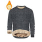 Sweat-shirt col ras du cou doublé polaire pour homme