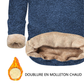 Sweat-shirt col ras du cou doublé polaire pour homme
