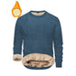 Sweat-shirt col ras du cou doublé polaire pour homme