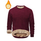 Sweat-shirt col ras du cou doublé polaire pour homme
