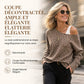 Sweat décontracté à imprimé léopard, épaule dénudée, ample, manches longues, en mélange de coton, haut style pull