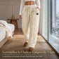 Pantalons de détente décontractés pour femme doublés de flanelle chaude