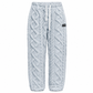 Pantalons de détente décontractés pour femme doublés de flanelle chaude