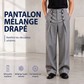 Pantalon drapé élégant à double boutonnage et taille haute pour homme