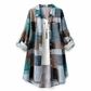 Chemise à manches longues à carreaux, coupe décontractée ample, vêtement d'extérieur grande taille avec protection solaire pour le printemps et l'automne
