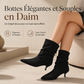 Bottines à talons aiguilles et bout pointu pour femme